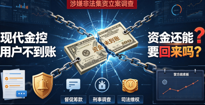 现代金控涉嫌非法集资立案：商户未到账资金追回指南